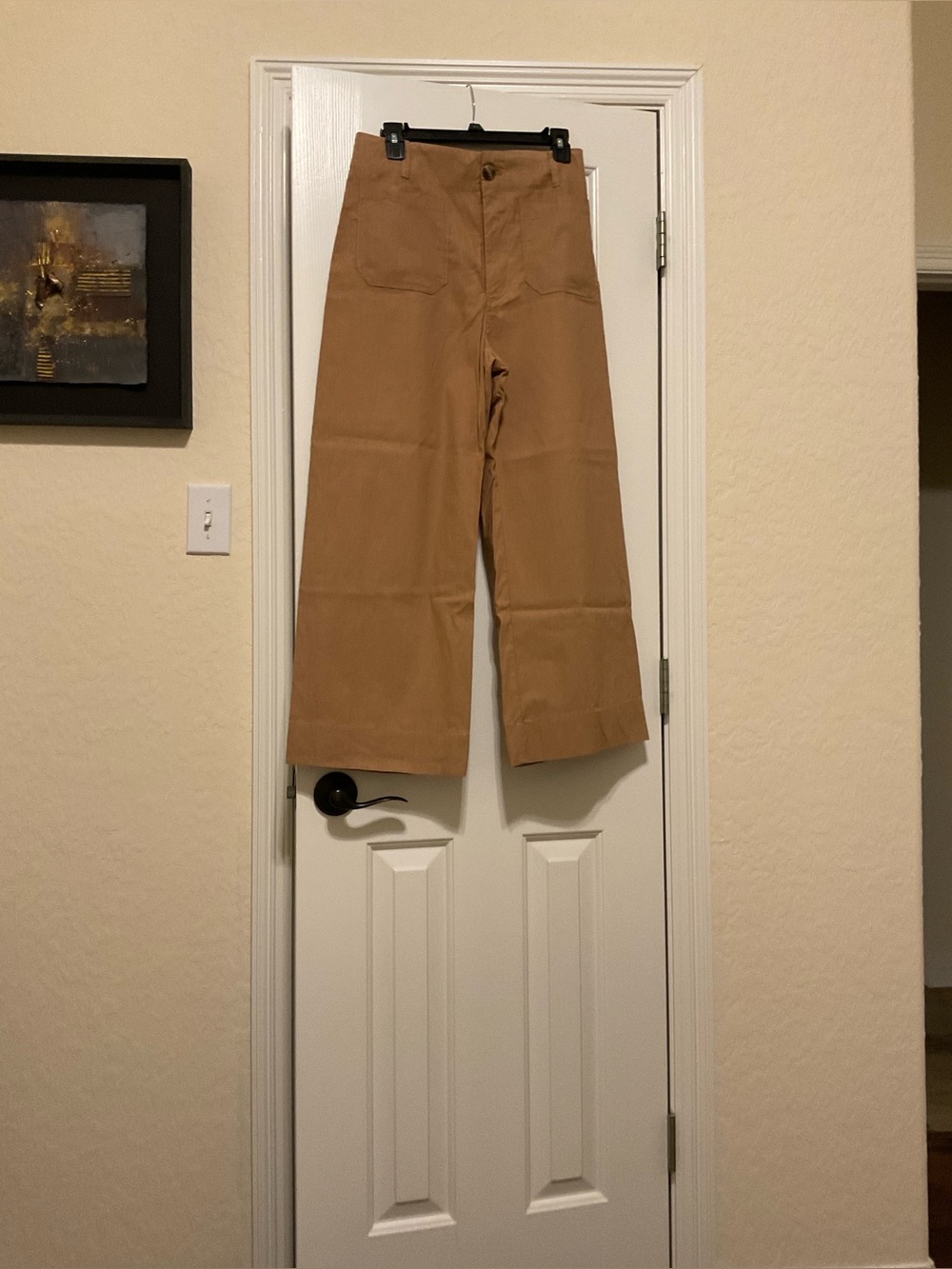 Anthropologie Maeve Tan High-Waist Wide Leg Pants